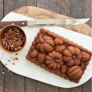 Nordic Ware USA Harvest Bounty Fall Pumpkin Loaf Cake Pan